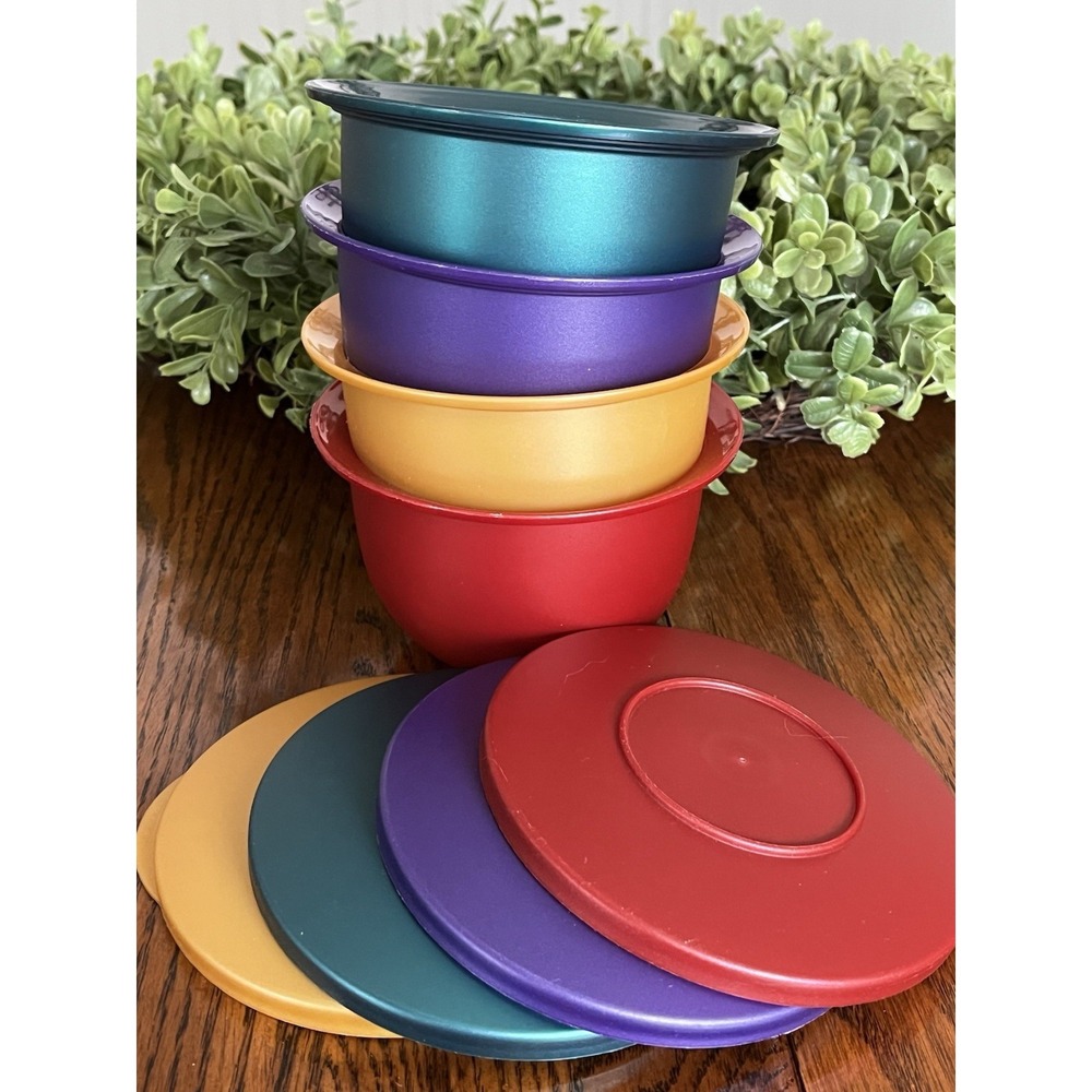 Tupperware Impressions Classic 4 Bowl Set  3621B - MULTI-COLOR‎ SEE PHOTOS